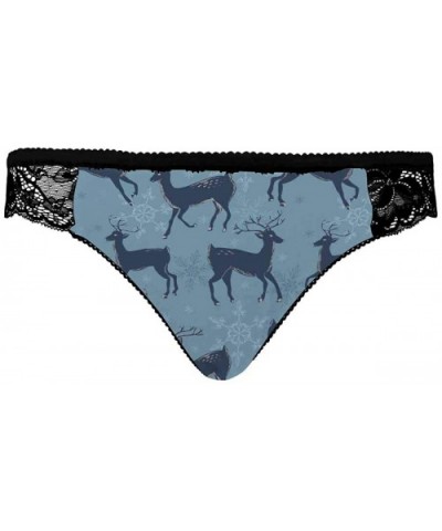 Women's Underwear-Breathable Comfortable Briefs for Women Cute Deer - Multi 1 - C719E7LG5WO $38.44 Thermal Underwear