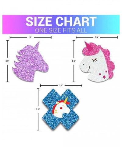 Nipplecovers Rave Pasties - Nipple Covers Breast Petals for Women | Disposable Self Adhesive Cover - 3 Pcs - Unicorn - CT1942...