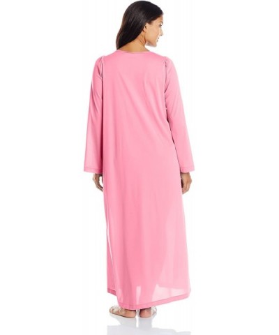 Women's Plus-Size Petals 54 Inch Sleeve Long Coat - Rosy Pink - CM1190MZUZB $60.24 Robes