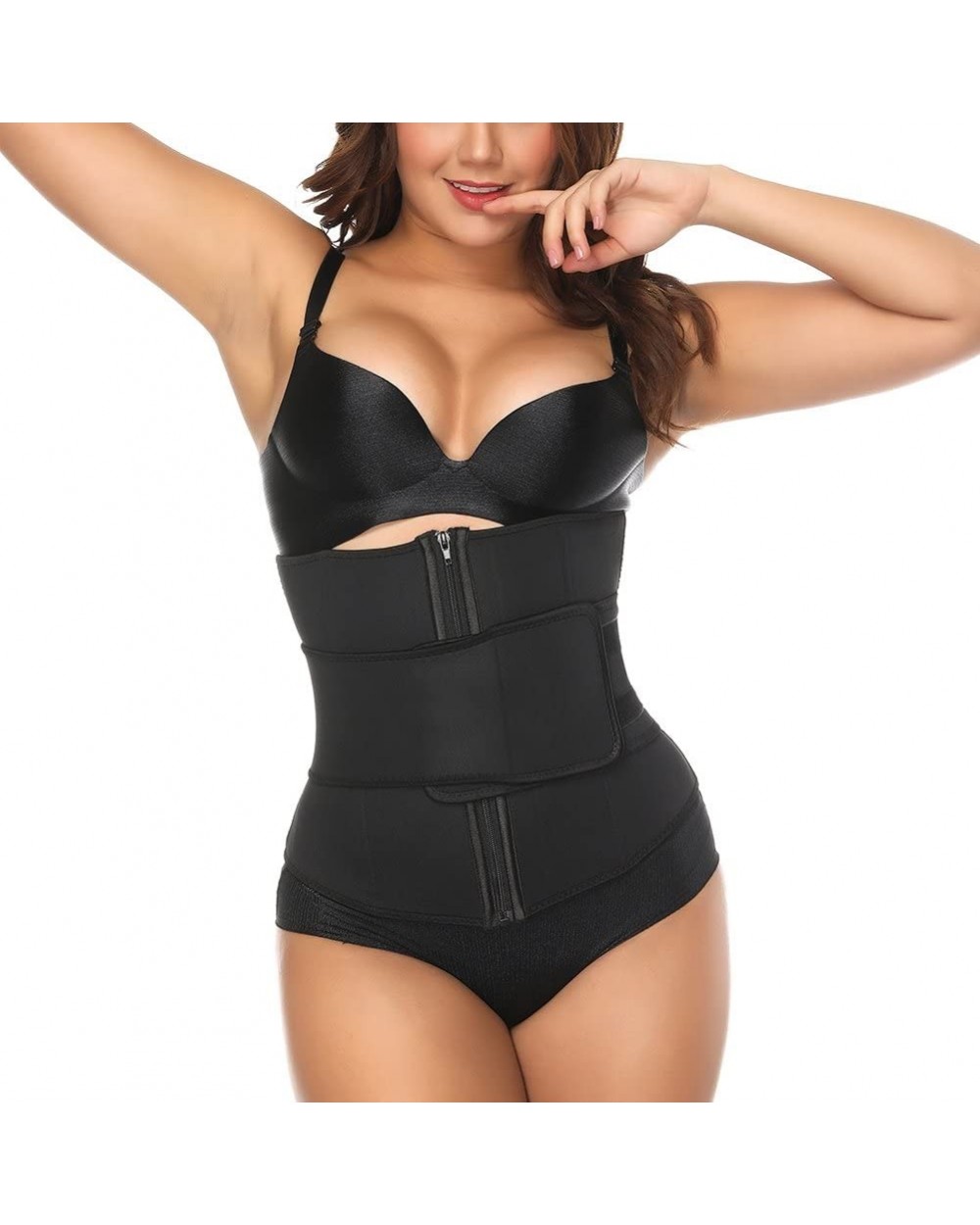 Women Seamless Shapewear Open Bust Firm Control Faja Bodysuit Body Shaper Waist Trainer Cincher Corset Lingerie Thong - Black...