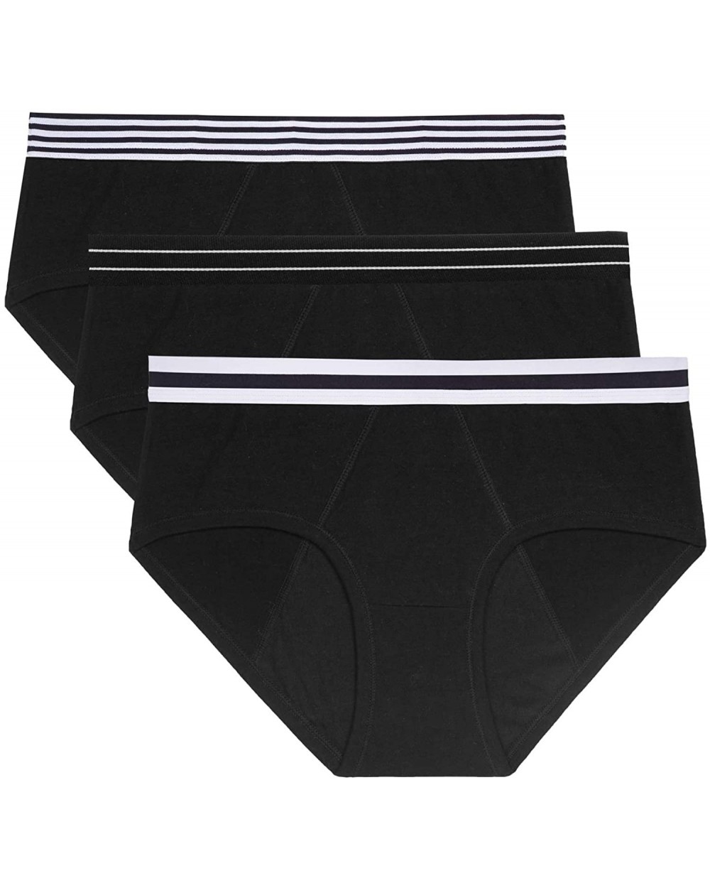 Sporty 3 Pack Leak Proof Period Panties Menstrual Underwear Women Teens Girls - Galactic - CC18ZX6DHR4 $35.60 Panties