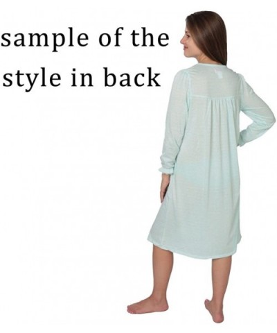 Women's Floral Long Sleeve Nightgown Available in Plus Size - 502_blue - C51266FHVD3 $29.90 Nightgowns & Sleepshirts