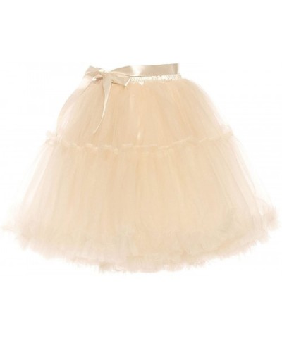 Women's Short Skirt Tulle Petticoat Slip Trimming Hem Separate Sash 5 Sizes - Mint - CZ18C055C9X $35.84 Slips