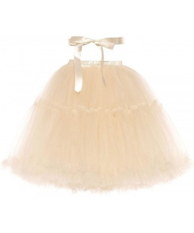 Women's Short Skirt Tulle Petticoat Slip Trimming Hem Separate Sash 5 Sizes - Mint - CZ18C055C9X $35.84 Slips