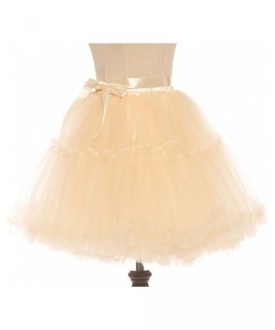 Women's Short Skirt Tulle Petticoat Slip Trimming Hem Separate Sash 5 Sizes - Mint - CZ18C055C9X $35.84 Slips