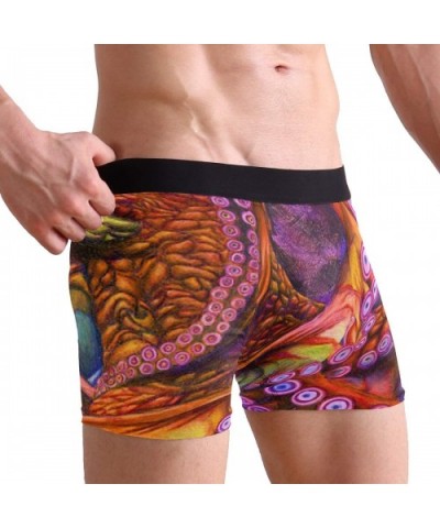 Meddle Not In The Affairs Of Dragons Mens Boxer Briefs Underwear Breathable Stretch Boxer Trunk with Pouch - Octopus in the O...