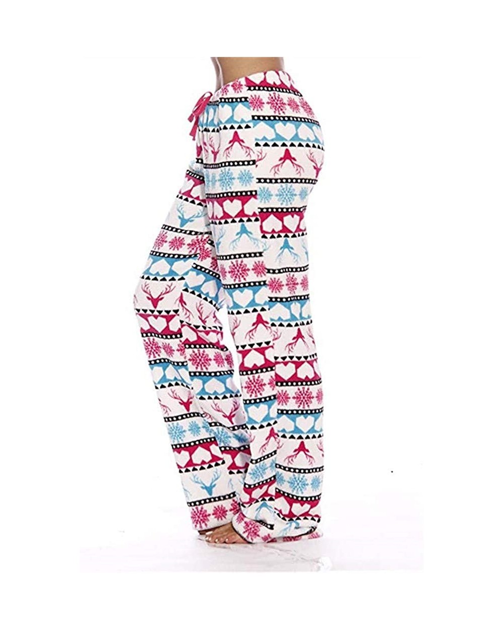 Women Plus Size Pajama Pants Striped Wide Leg Drawstring High Waist Palazzo Yoga Pants - Red - CY194R4DCOK $21.68 Bottoms