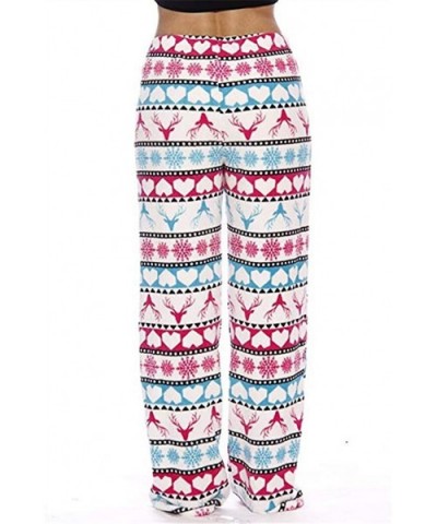 Women Plus Size Pajama Pants Striped Wide Leg Drawstring High Waist Palazzo Yoga Pants - Red - CY194R4DCOK $21.68 Bottoms