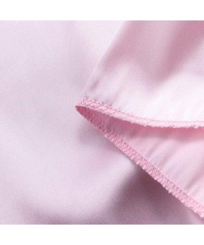 Women Fashion Mesh Satin Silk Pajamas Summer Lingerie Sleepwear - Pink - CA197XHZ3C8 $24.31 Baby Dolls & Chemises