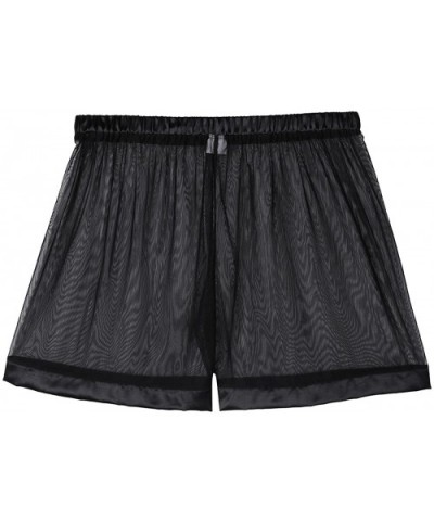 Men's Sheer Mesh Loose Boxer Shorts See Through Short Pants Loungewear Underwear Swimwear - CO1906AXG7M $25.23 Boxers