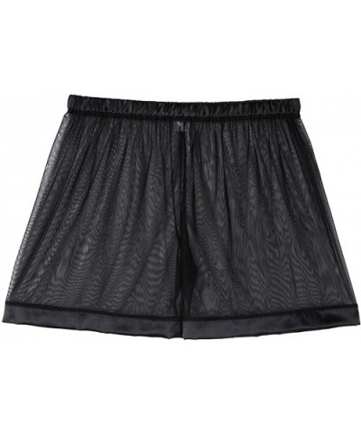 Men's Sheer Mesh Loose Boxer Shorts See Through Short Pants Loungewear Underwear Swimwear - CO1906AXG7M $25.23 Boxers