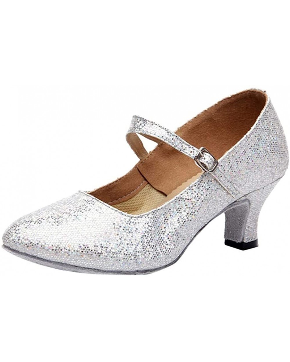 Women's Latin Dance Shoes Fashion Ballroom Party Glitter Sequin Dance Shoes - White - CH18O02QQWA $29.11 Bustiers & Corsets