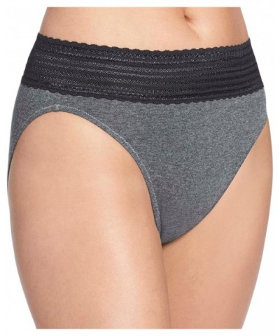 No Pinching No Problem Cotton Lace Hi-Cut Panty - Dark Gray Heather - CP111BSJR2J $17.42 Panties