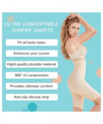 High Waisted Shapewear Shorts for Women Butt Lifter - Seamless Thigh Slimmers Shapewear Panties - Nude - CZ18QH7CIE9 $13.42 S...