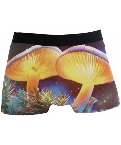 Men's Sexy Boxer Briefs Lake Print Stretch Bulge Pouch Underpants Underwear - Magic Mushrooms - CG18MCO3L52 $30.03 Boxer Briefs