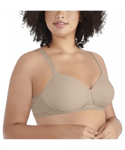 Women's Breathable Luxe Full Figure Wirefree 71265 - Honey Beige - CP18LZIGW4L $29.57 Bras