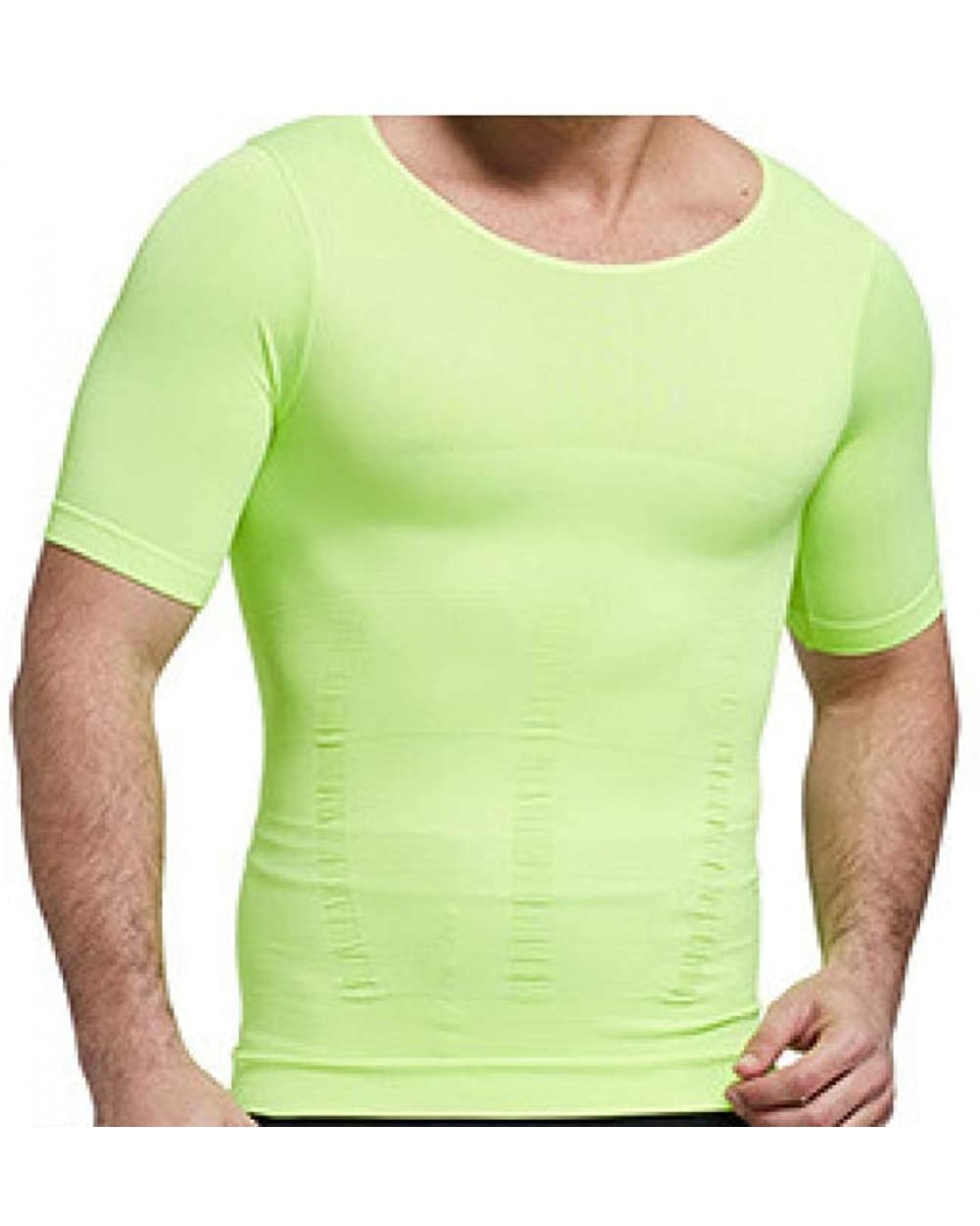 Cool Dry Compression Short for Mens Sleeve Sports Baselayer T-Shirts Tank Tops Weight Loss Shaper - Green - CP19E45HNMU $43.7...