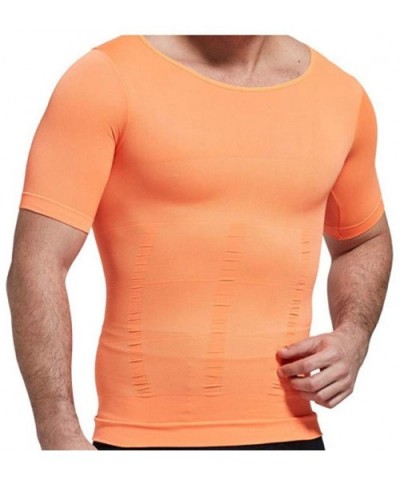 Cool Dry Compression Short for Mens Sleeve Sports Baselayer T-Shirts Tank Tops Weight Loss Shaper - Green - CP19E45HNMU $43.7...