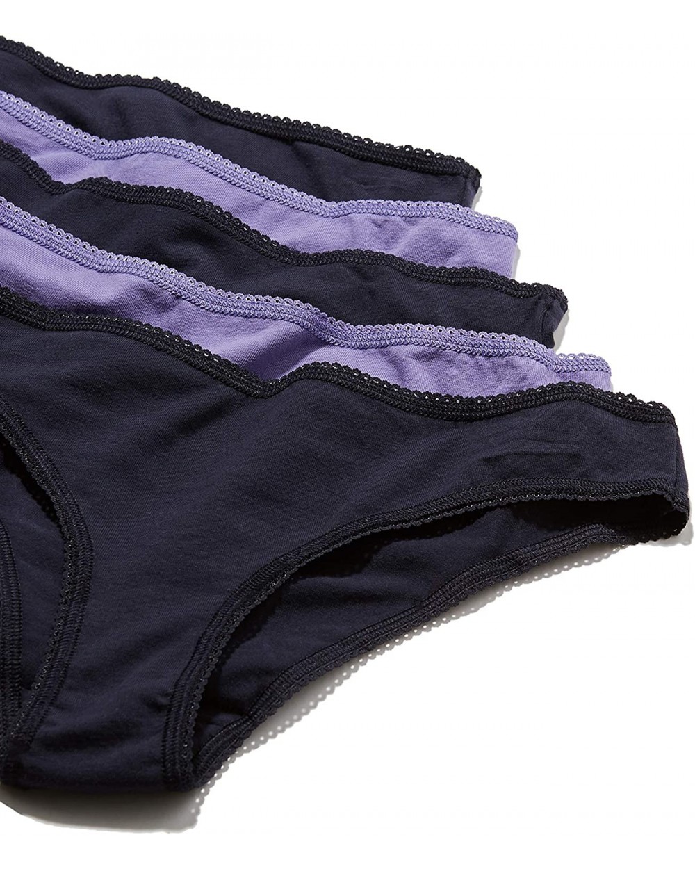 Women's Cotton Brazilian- Multipack - 5-pack Navy Sky/Veronica - C31846KATIO $17.61 Panties