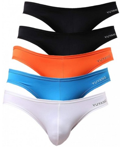 Men's Underwear Sexy Briefs Fashion Low Waist Bikini Swimwear - 5 Colors - CN18C5H6KCO $47.66 Briefs