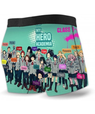 My Hero_Academia Class Underwear Graphic Boxer Briefs Low Rise Short Cut Boy Shorts for Adult Men's - Black - CC192UA994H $26...