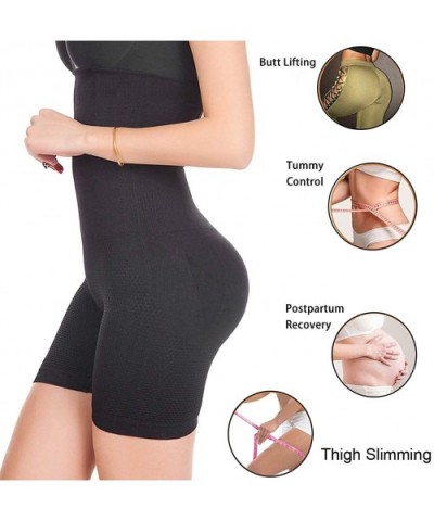 Women Butt Lifter Body Shaper Waist Trainer Tummy Control Panties High Waisted Boyshort - Black (Mid-thigh) - C018C4T07WK $19...