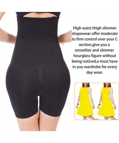 Women Butt Lifter Body Shaper Waist Trainer Tummy Control Panties High Waisted Boyshort - Black (Mid-thigh) - C018C4T07WK $19...