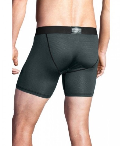 Men's Give-N-Go Sport Mesh 6" Boxer Brief - Phantom - C511NPCTQMP $42.77 Boxer Briefs