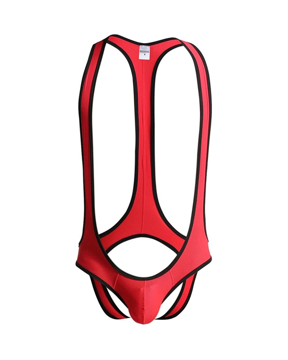 Men's Jockstrap Leotard Underwear Jumpsuits Wrestling Singlet Bodysuit - Red - CH12NFIMMSQ $21.98 Shapewear