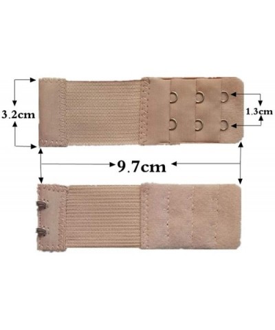 2 Hook Bra Extender for Women's Elastic Extension Strap Clip Expander Adjustable Belt Buckle Underwear - Khaki - C219DUI5IW5 ...