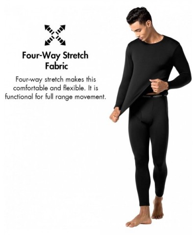 Men's Heavyweight Thermal Underwear Pants Fleece Lined Long Johns Leggings Base Layer Bottom M25 - Black - C918ED5SO9M $41.95...