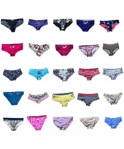 Women Underwear Variety of Panties Pack Lacy Cotton Briefs Hipsters Bikinis Boyshorts Undies with Coverage - 12 Pcs - C218OKL...