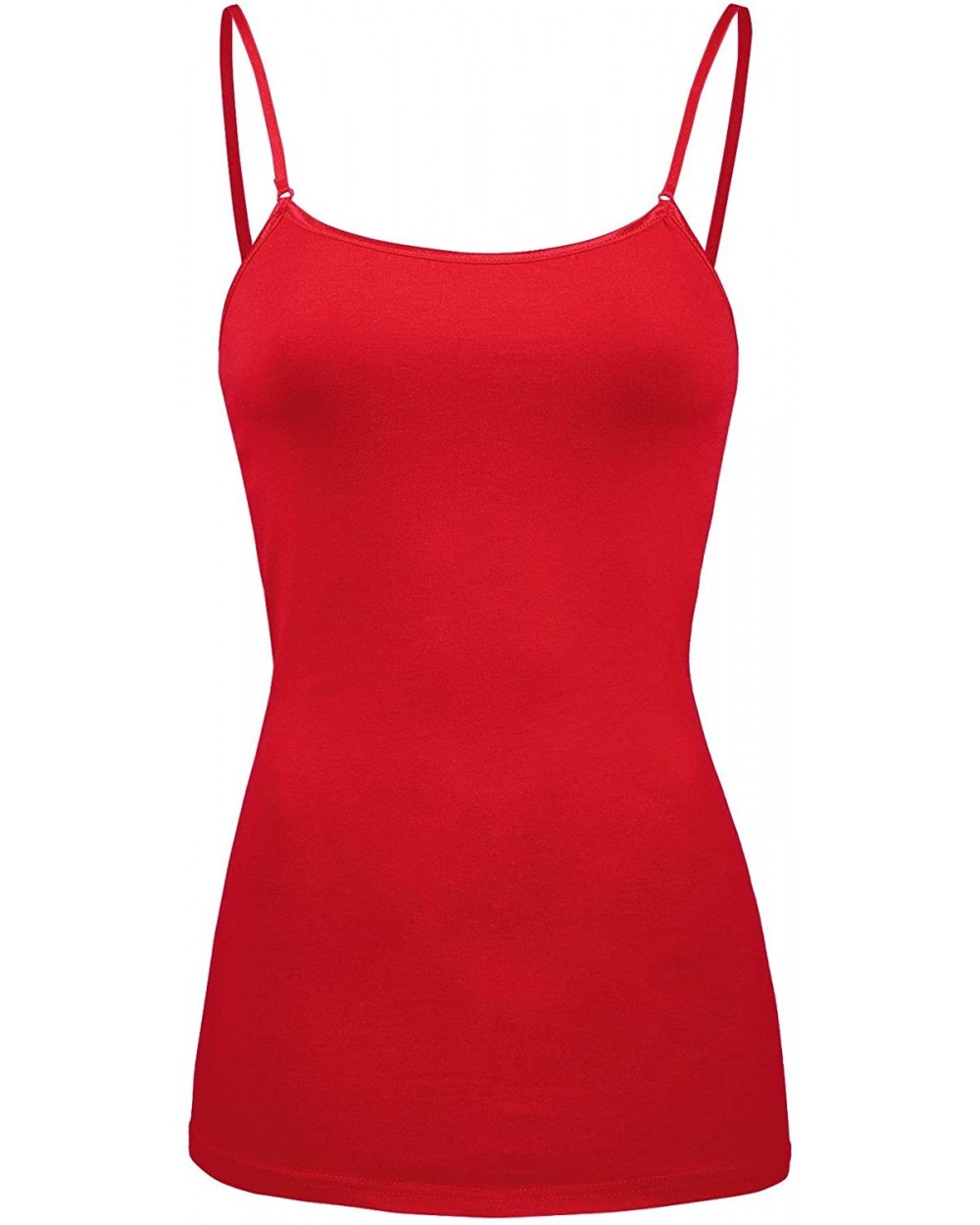 Womens Basic Camisole Tank Top - Bright Red - CG18E7XY2N9 $12.94 Camisoles & Tanks