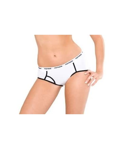 Penthouse Cotton Women's Boyshort Panty - White - CC11QVYRV9J $14.08 Panties