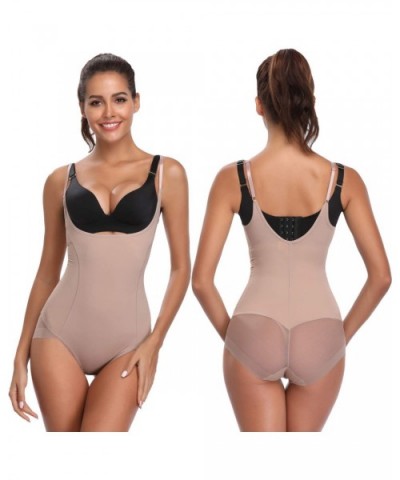 Shapewear Bodysuit for Women Tummy Control Body Shaper Briefer High Waist Cincher Jumpsuits Open Bust - Beige-67 - CN18E6SK6Y...