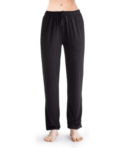 Women's Pajama Pants - Casual Madal Lounge Pants Yoga Pants Sleepwear Pants for Women - Black - CI18NW3LEWY $35.44 Bottoms