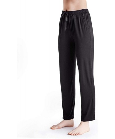 Women's Pajama Pants - Casual Madal Lounge Pants Yoga Pants Sleepwear Pants for Women - Black - CI18NW3LEWY $35.44 Bottoms