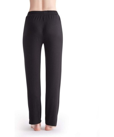 Women's Pajama Pants - Casual Madal Lounge Pants Yoga Pants Sleepwear Pants for Women - Black - CI18NW3LEWY $35.44 Bottoms