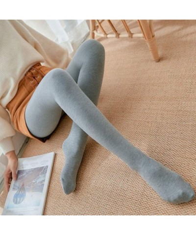 Women Leggings Pants Cotton Pantyhose Winter Warm Stretch High Waist Tight Skinny Pants Extra Soft Leggings Trousers - Gray -...