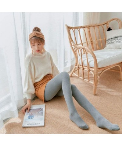 Women Leggings Pants Cotton Pantyhose Winter Warm Stretch High Waist Tight Skinny Pants Extra Soft Leggings Trousers - Gray -...