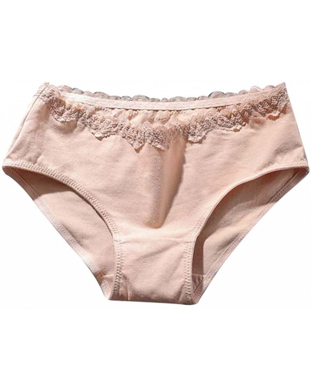 Women's Autumn Mid-Rise Solid Color Padded Seamless Trendy Set Underwear + Panties - Khaki - C518Q9TQ8DM $18.67 Accessories