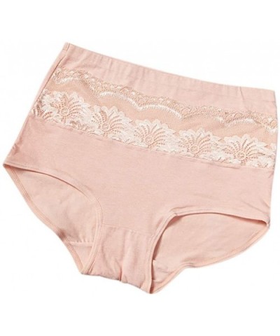 Sexy Fashion Women Fashion Lace Underwear High Waist Solid Underpants Pants (Coffee L) - CR1992R22QK $23.71 Bustiers & Corsets