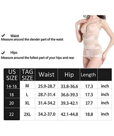 3 in 1 Postpartum Support Recovery Belly Wrap Waist/Pelvis Belt Body Shaper Postnatal Shapewear - CS18EY8W3WC $29.61 Shapewear