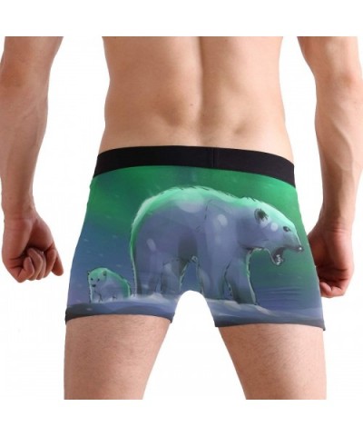 Men's Boxers Briefs Men Boxer Shorts Mens Trunks Tropical Surfing with Palm Trees - Paint Polar Bears Aurora - CP194I053GE $2...