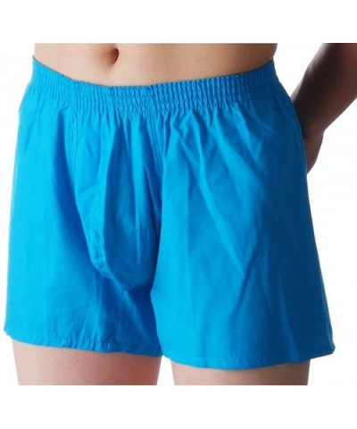 Men's 3D-Crotch Breathable/Comfortable Boxers - Bright Blue - CP112K07DRD $34.88 Boxers