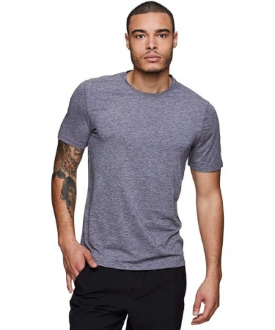 Active Men's Athletic Performance Workout Gym Running Short Sleeve Crewneck T-Shirt - Charcoal - C918RK2R8KK $20.89 Undershirts