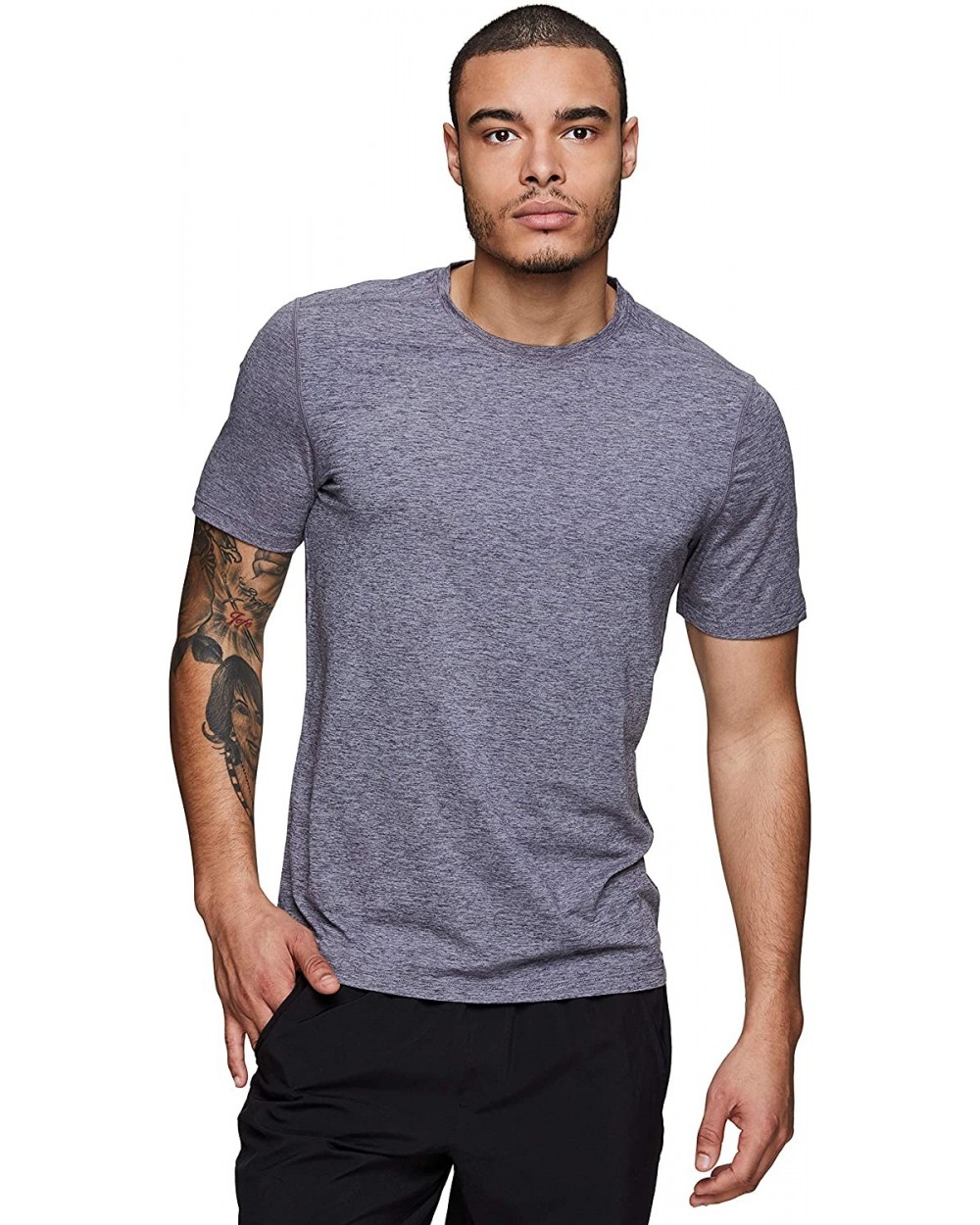 Active Men's Athletic Performance Workout Gym Running Short Sleeve Crewneck T-Shirt - Charcoal - C918RK2R8KK $20.89 Undershirts