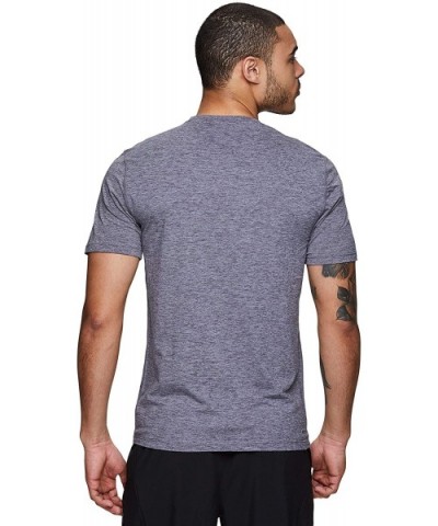 Active Men's Athletic Performance Workout Gym Running Short Sleeve Crewneck T-Shirt - Charcoal - C918RK2R8KK $20.89 Undershirts