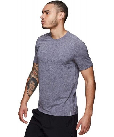 Active Men's Athletic Performance Workout Gym Running Short Sleeve Crewneck T-Shirt - Charcoal - C918RK2R8KK $20.89 Undershirts