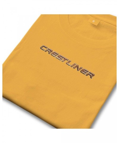 Mens Guys Graphic Shirts Dri Fit Crestliner-Logo-Yellow- Jersey Short Sleeve T Shirts - Yellow-38 - CQ18W52NESE $44.14 Unders...